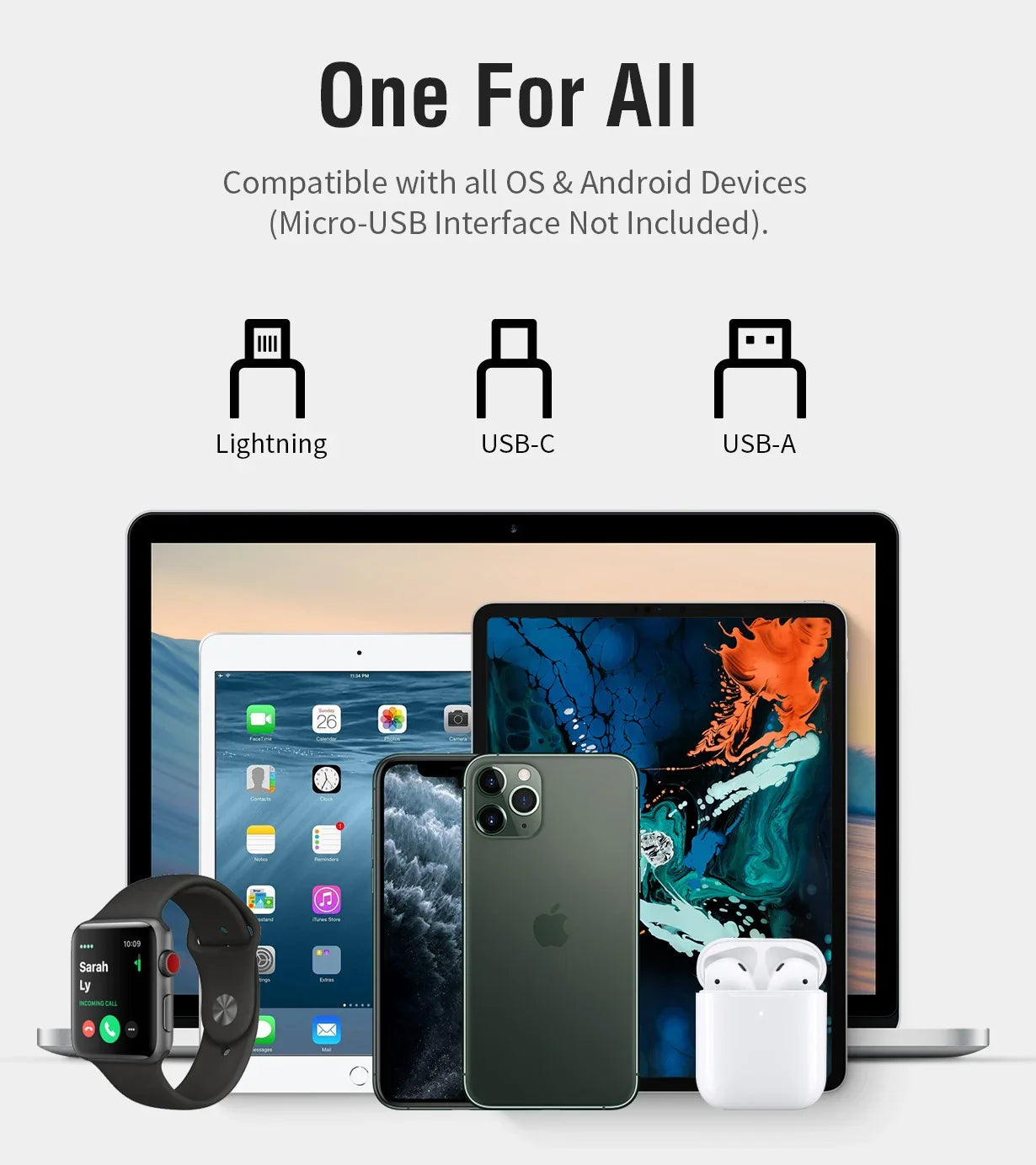 iWalk 60W 4in1 Twister Duo Cable 1M Cable - Black - Tashqila iWalk 60W 4in1 Twister Duo Cable 1M Cable - Black - Tashqila
